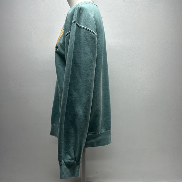 Mr Eat Well Sweatshirt Crewneck Miss Thick Parm Cheese Grater Teal Blue Small - Picture 7 of 9